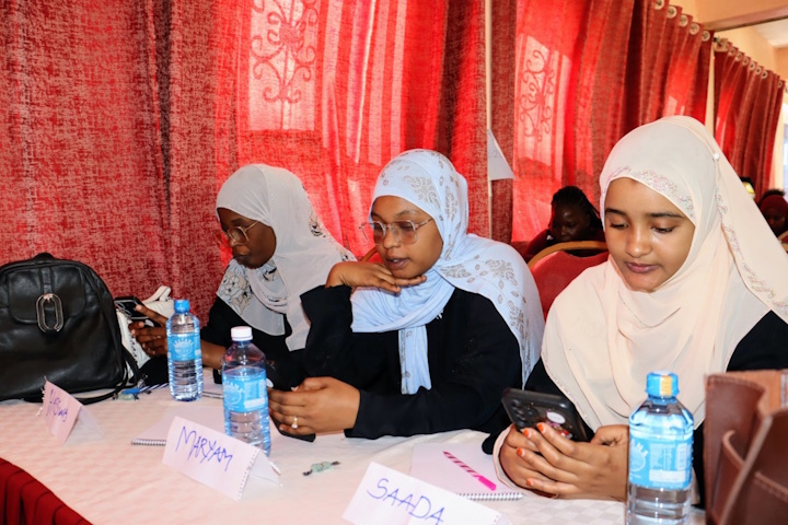 Women participants attending the SheConnects EmpowerHer digital skills training in Tana River County, Kenya.
